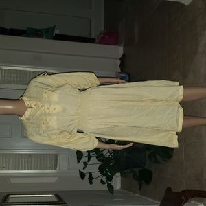 Vintage quarter sleeve button up shirt dress